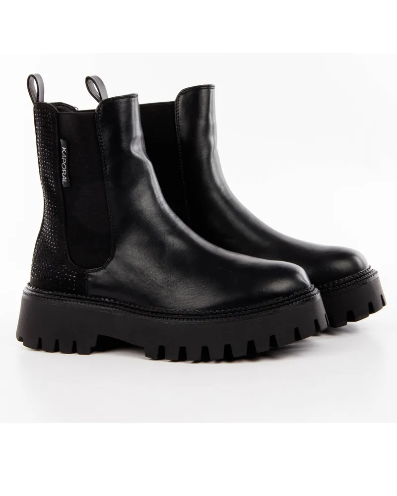 Kaporal Damen-Jelly-Ankle-Boots Schwarz