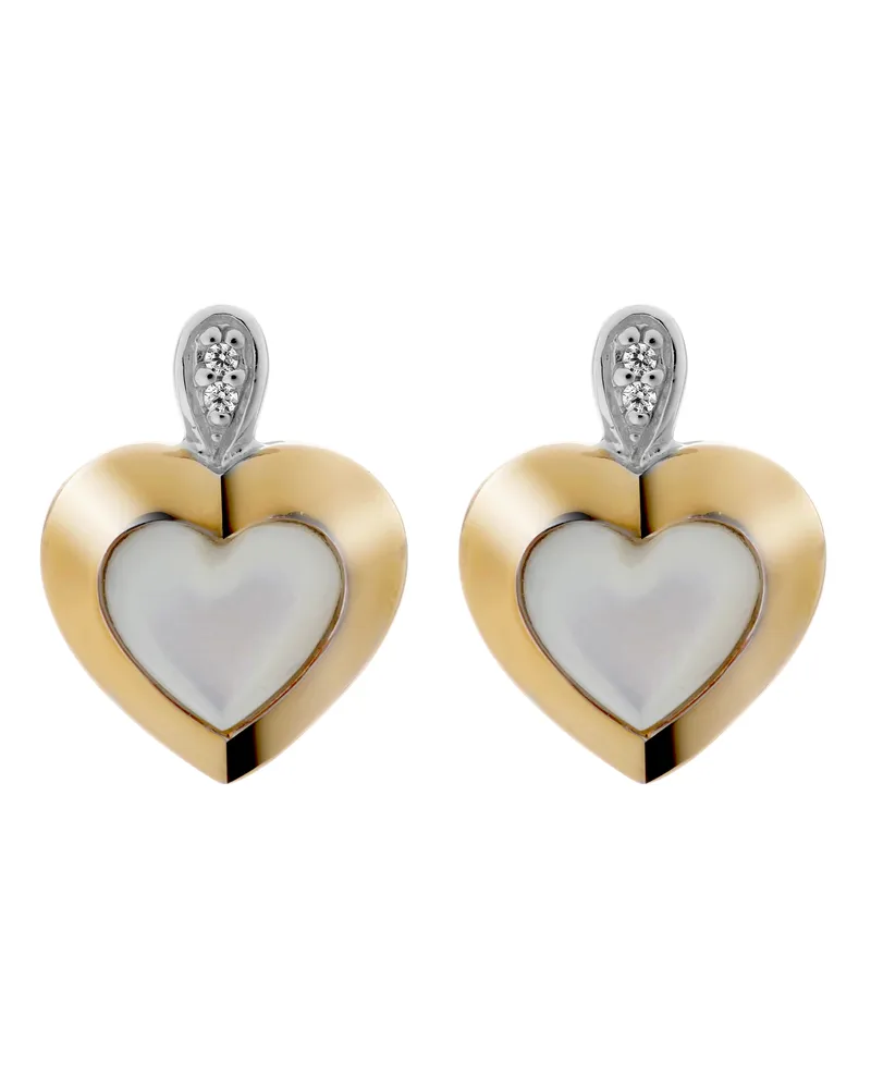 Orphelia Debby' Ohrstecker für Damen, 925 Sterlingsilber, Silber/Gold ZO-7289/G Silber