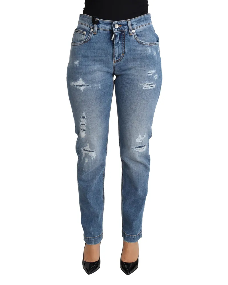 Dolce & Gabbana Dolce Gabbana Ripped Jeans Heller Waschung Hellblau