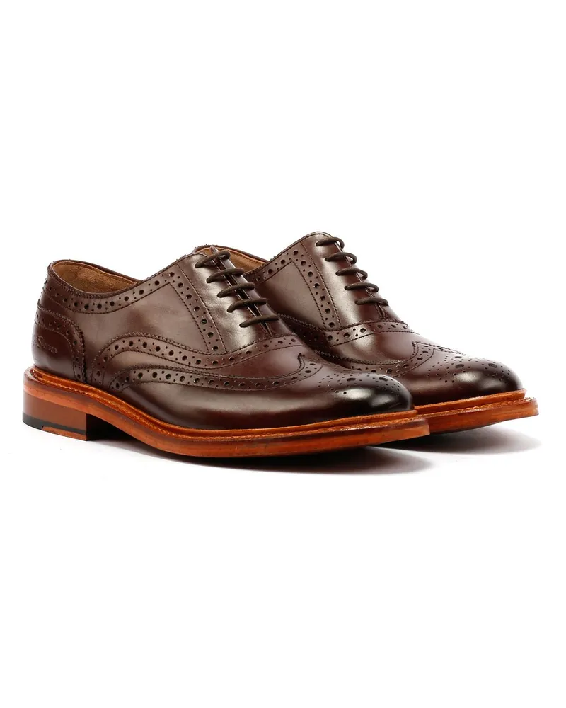 Ben Sherman Sugarman Brogue Leder Herren Braune Schnürschuhe Braun