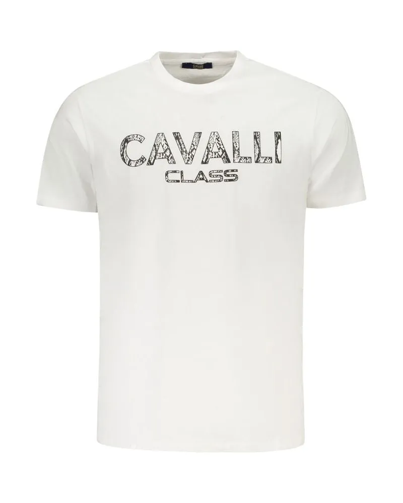 Roberto Cavalli Bianco Baumwoll‑T-Shirt für Herren - Weiß Weiß