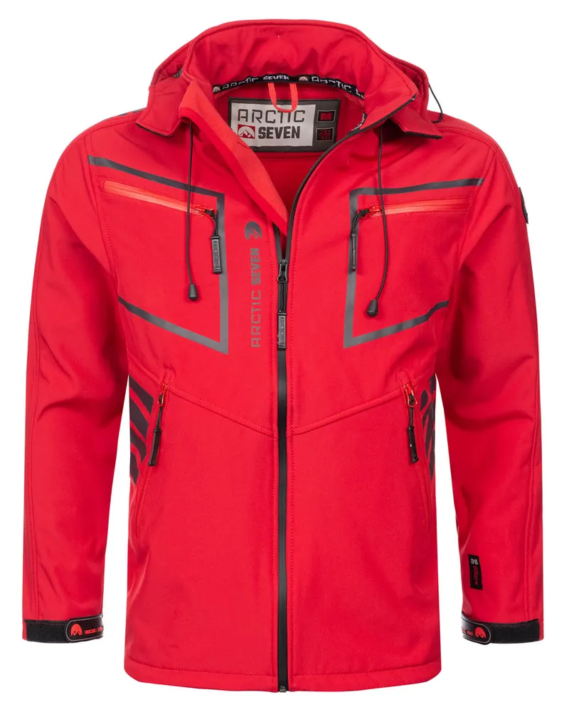 Arctic Seven Herren Softshell Jacke Rot Rot