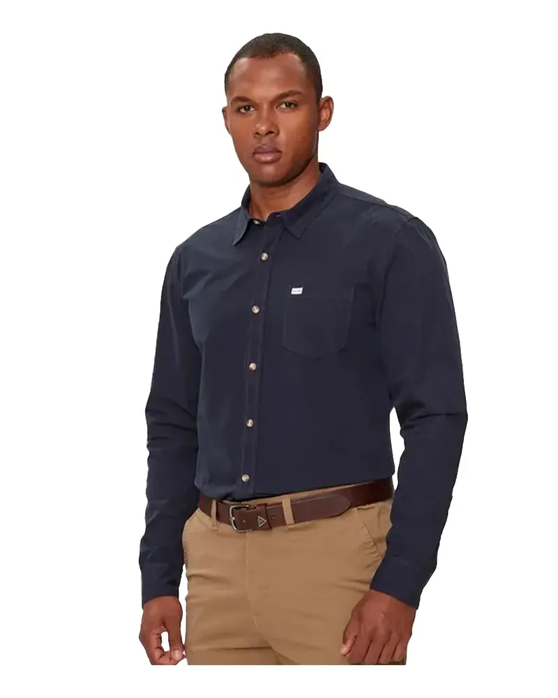 Guess Signature Herrenhemd Blau