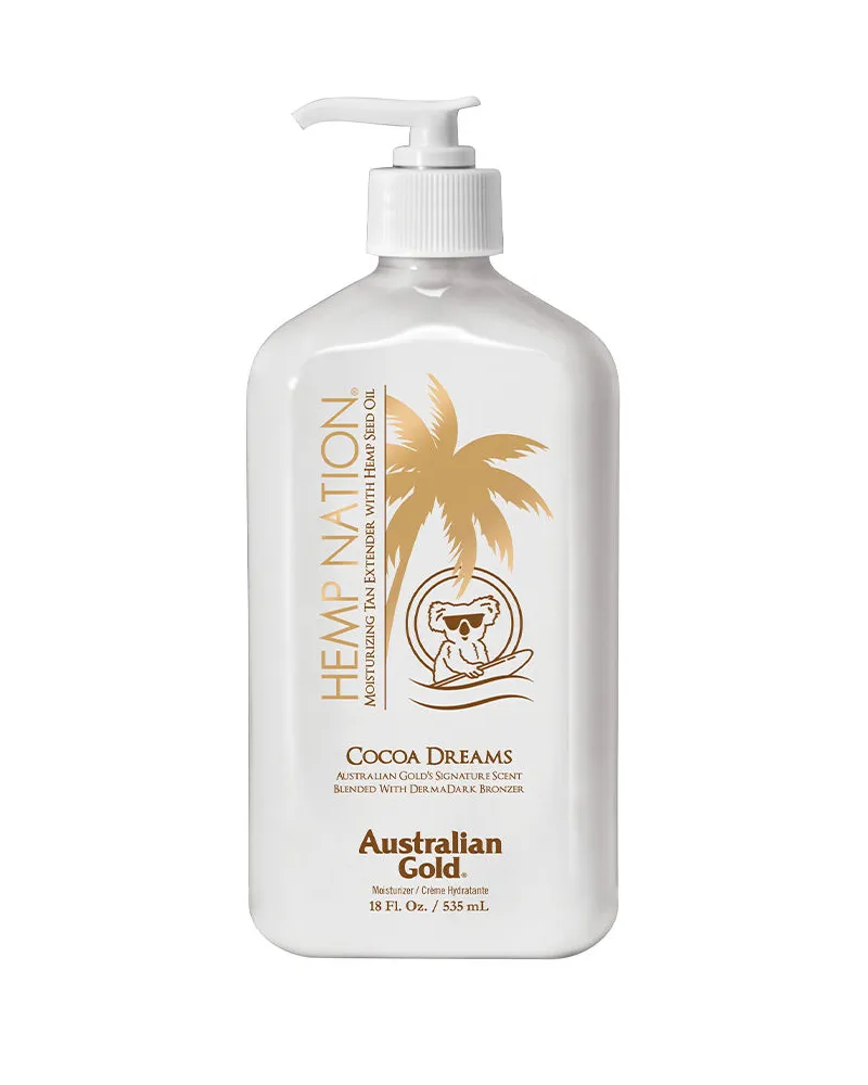 Australian Gold Hemp Nation Cocoa Feuchtigkeitscreme Bräunung Verlängern 535 ml 