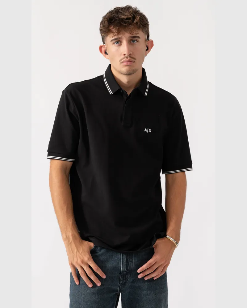 Armani Exchange UC001 Polo-Shirt - Schwarz Schwarz