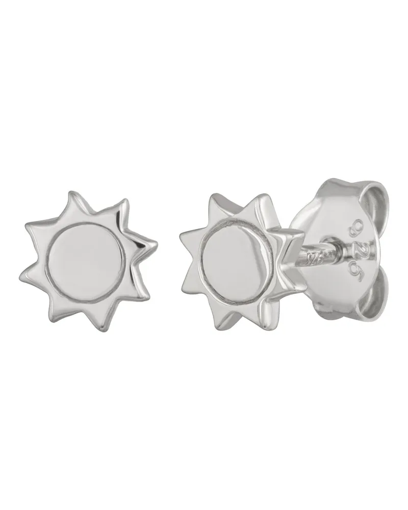 cai Ohrstecker 925 Sterling Silber rhodiniert Sonne Silber