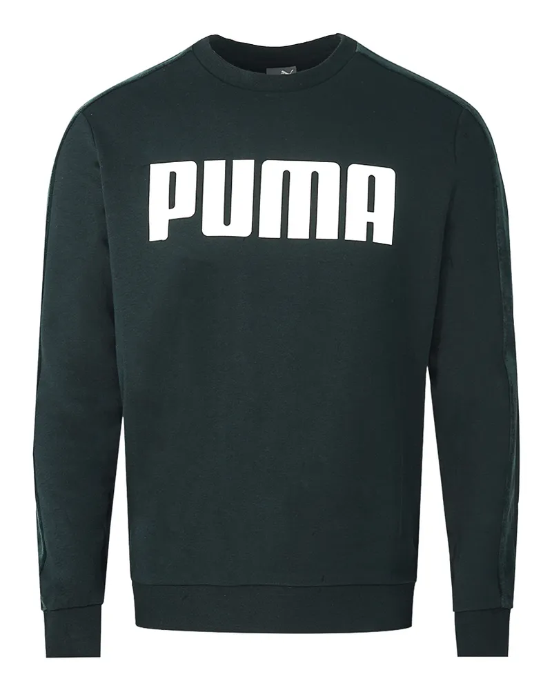 Puma Velvet Taped Logo Schwarz Sweatshirt Schwarz