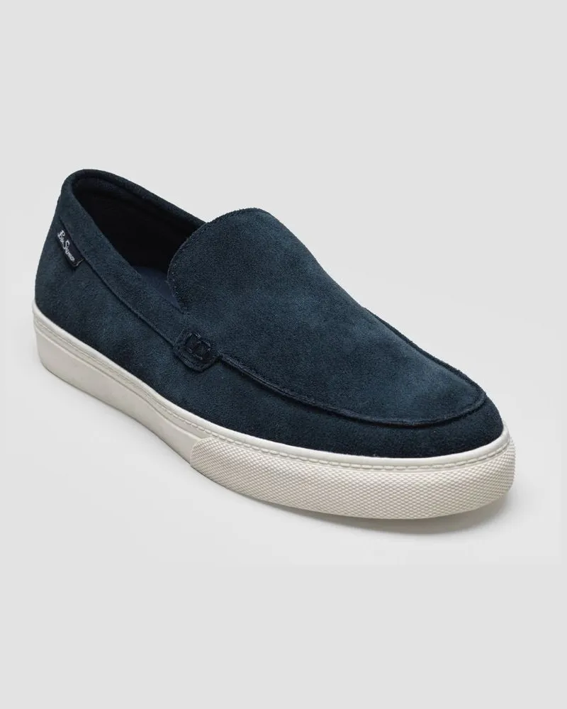 Ben Sherman Almer Wildleder Herren Mokassins in Marineblau Blau