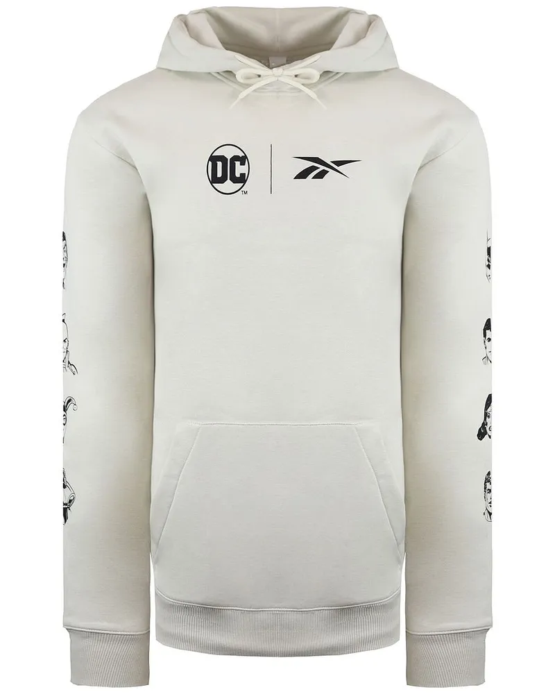 Reebok X DC -Logo -Herren von White Hoodie Wollweiß