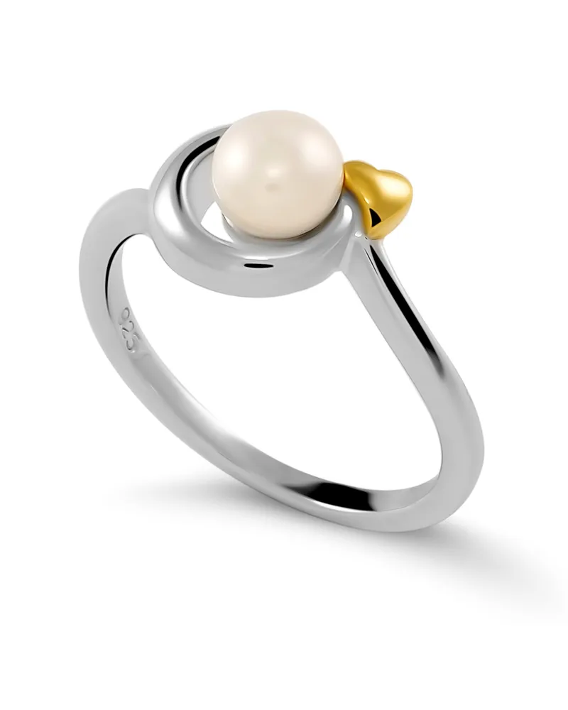 Orphelia Mathilde' Damen-Ring aus 925er Sterlingsilber – Silber/Gold ZR-7510/G Silber