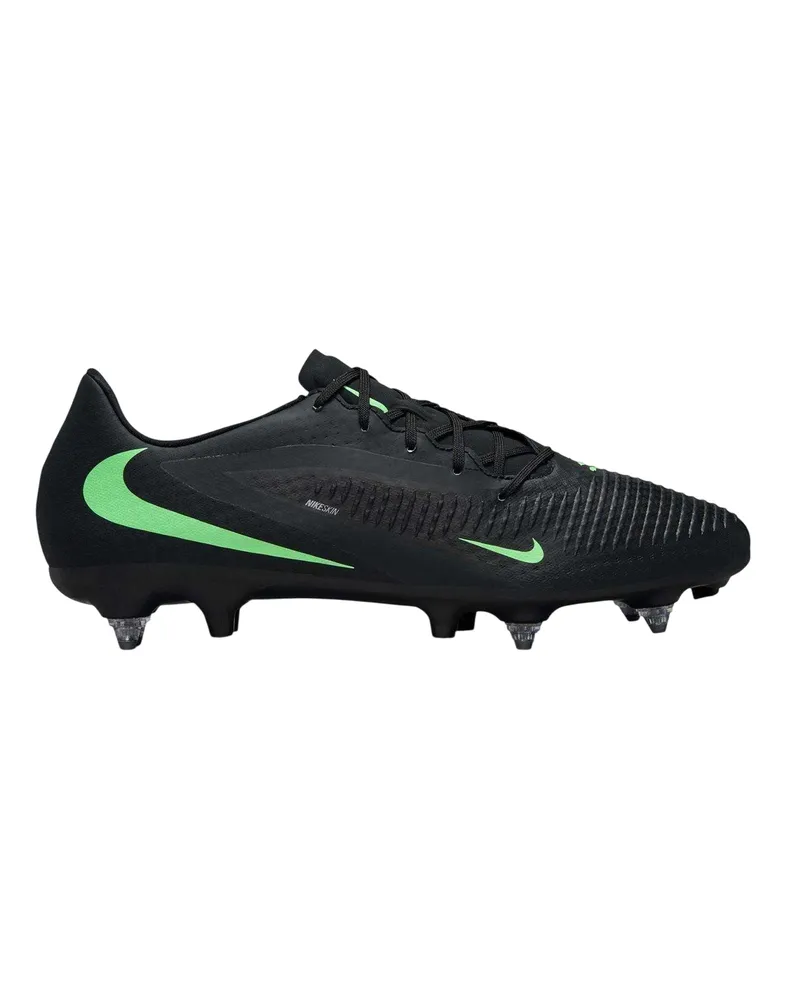 Nike Phantom 6 Low Academy" Fußballschuhe für weichen Boden für Herren (Schwarz/Grün Schwarz