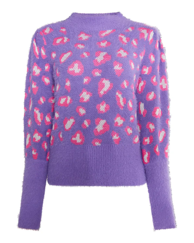 FAINA Strickpullover Damen Lila Mehrfarbig Mehrfarbig