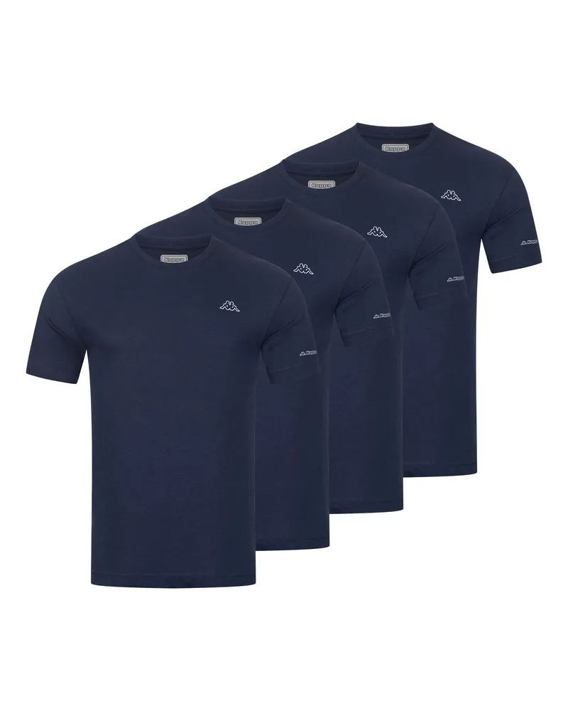 Kappa 4er Set T-Shirt BASIC in Navy Marineblau