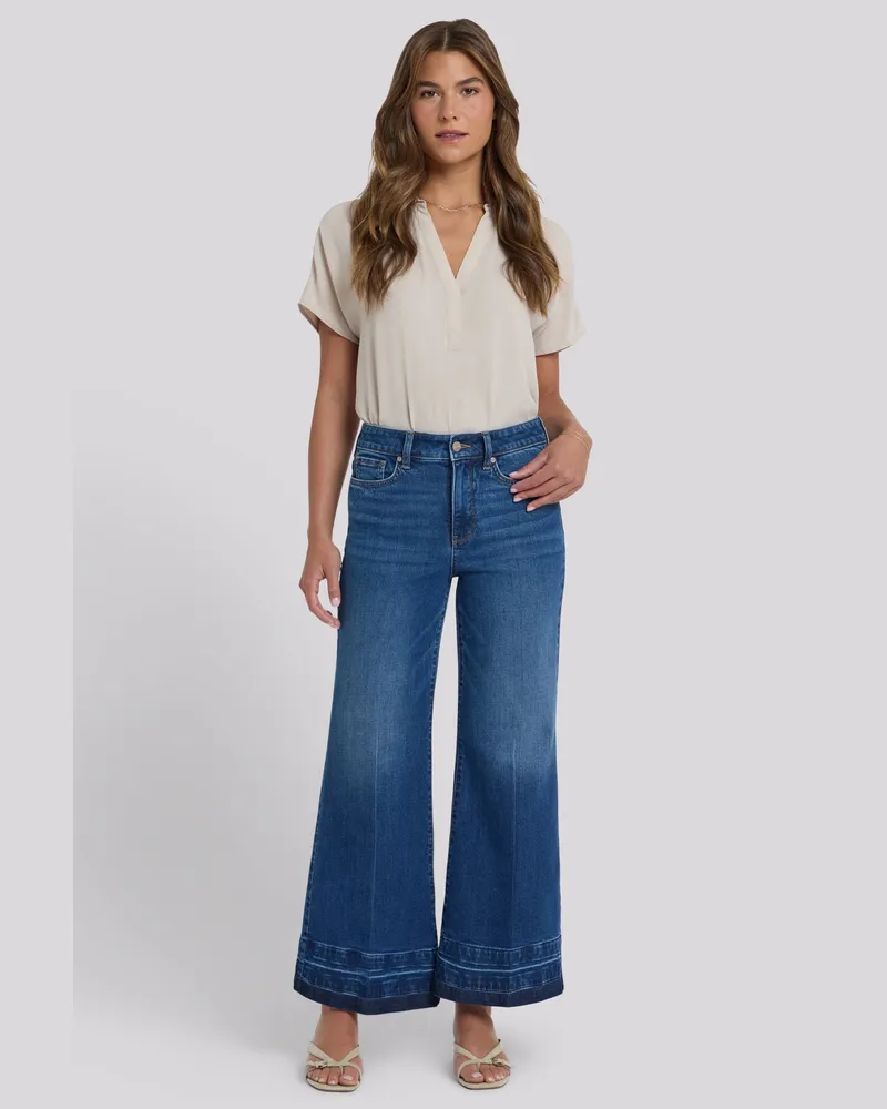 NYDJ not your daughter's Jeans  Mia Palazzo Ankle Jeans mit hohem Bund Blau