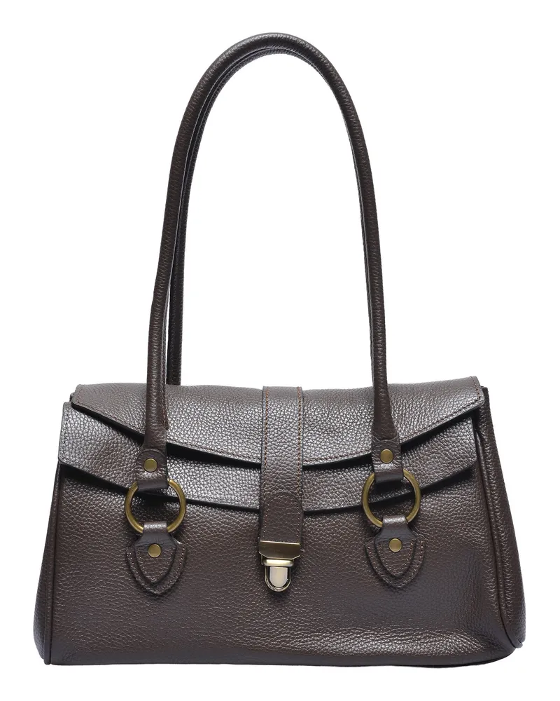 Isabella Rhea Kastanienbraun Rindsledertasche Dunkelbraun