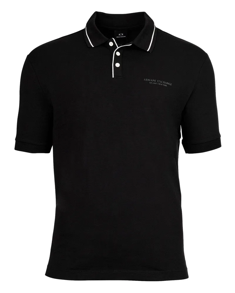 Armani Exchange Polohemd Schwarz