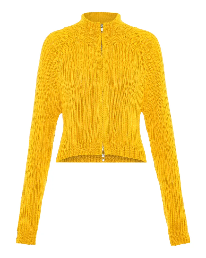 My Mo Strickjacke Damen gelb Gelb