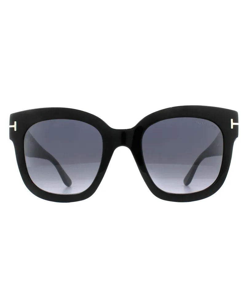 Tom Ford Lunettes De Soleil 0613 Beatrix 01C Miroir Gris De Fumée Noir Brillant Schwarz
