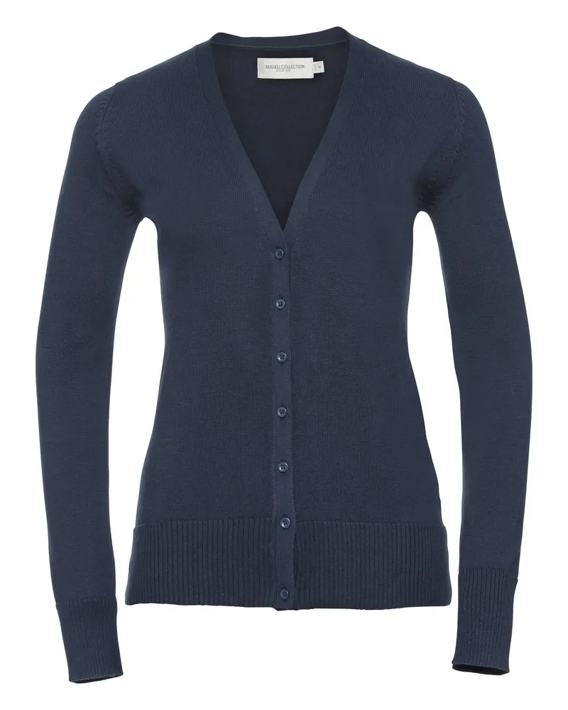 Russell Athletic Russell Collection Damen Strickjacke mit V-Ausschnitt (Marineblau Marineblau