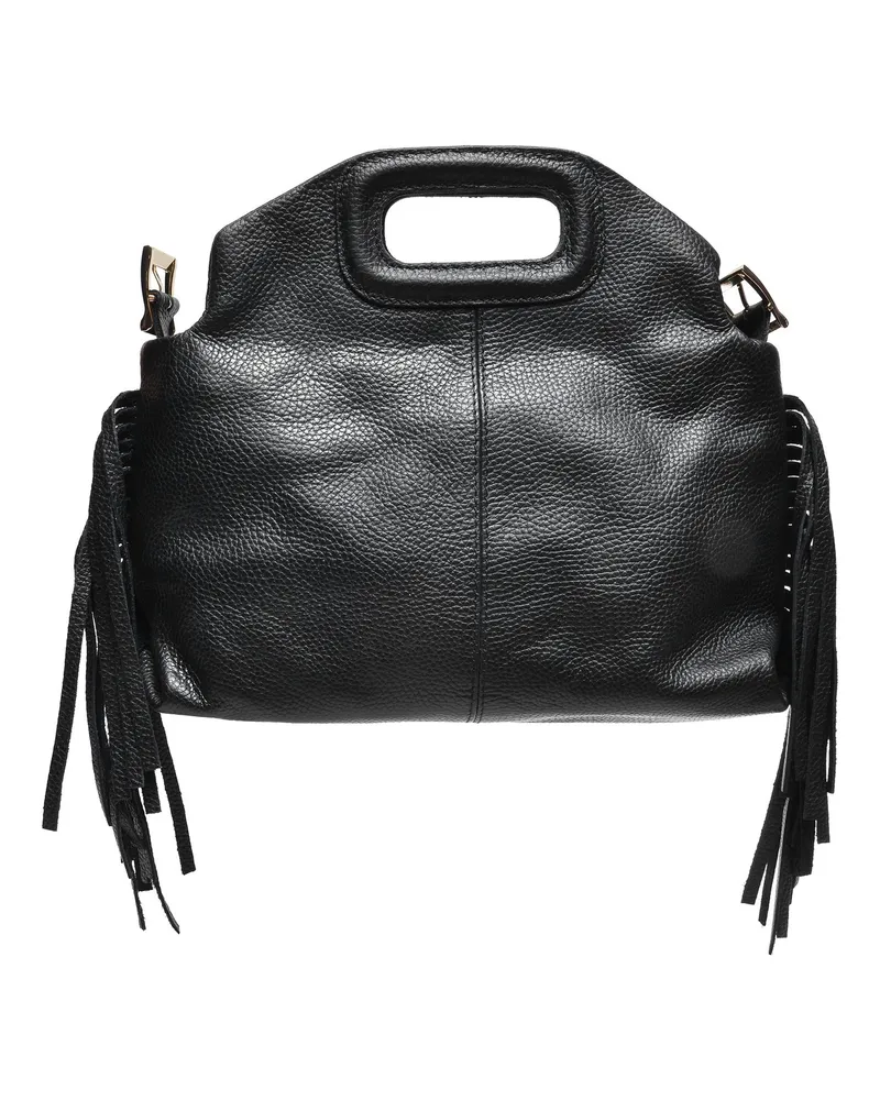 Anna Luchini Schwarz Rindsledertasche Schwarz
