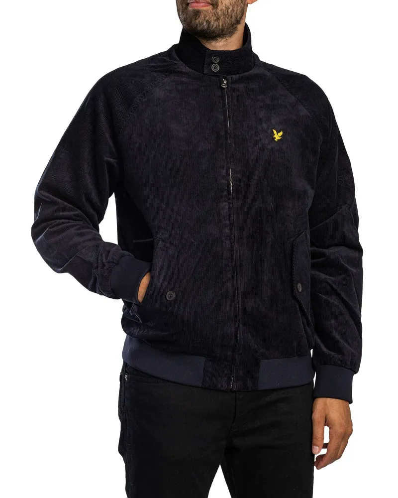 Lyle & Scott Cord-Harrington-Jacke, Blau Blau