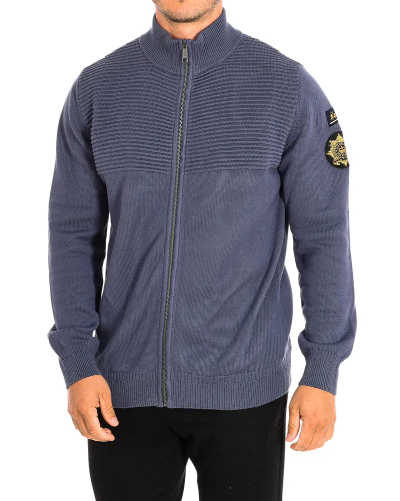 La Martina Langärmeliger Strickpullover für Männer TMSG30-XC040 Grau