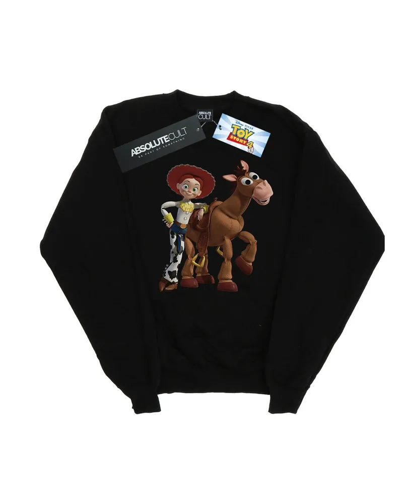 Disney Toy Story 4 Jessie And Bullseye" Sweatshirt für Damen (Schwarz Schwarz