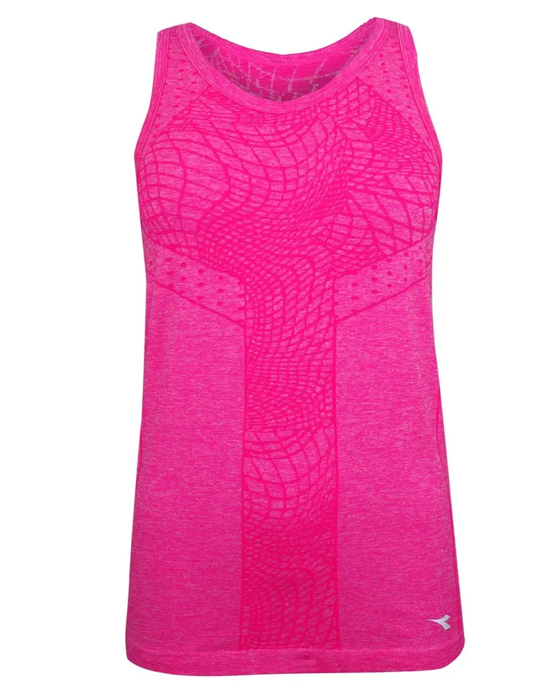 Diadora nahtlose Frauenrosa -Weste Rosa