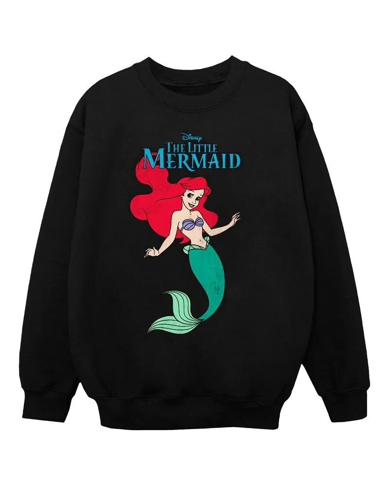 Disney The Little Mermaid" Sweatshirt für Mädchen (Schwarz Schwarz
