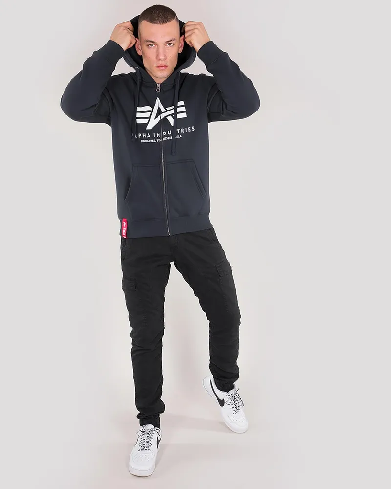 Alpha Industries Basic Zip Hoodie Marineblau