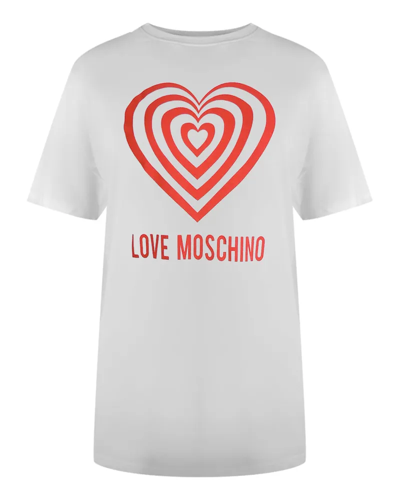 Moschino T‑Shirt mit großem Herzlogo - Weiß Weiß