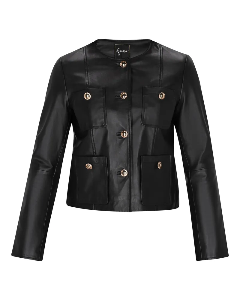 FAINA Jacke Frauen Schwarz Schwarz
