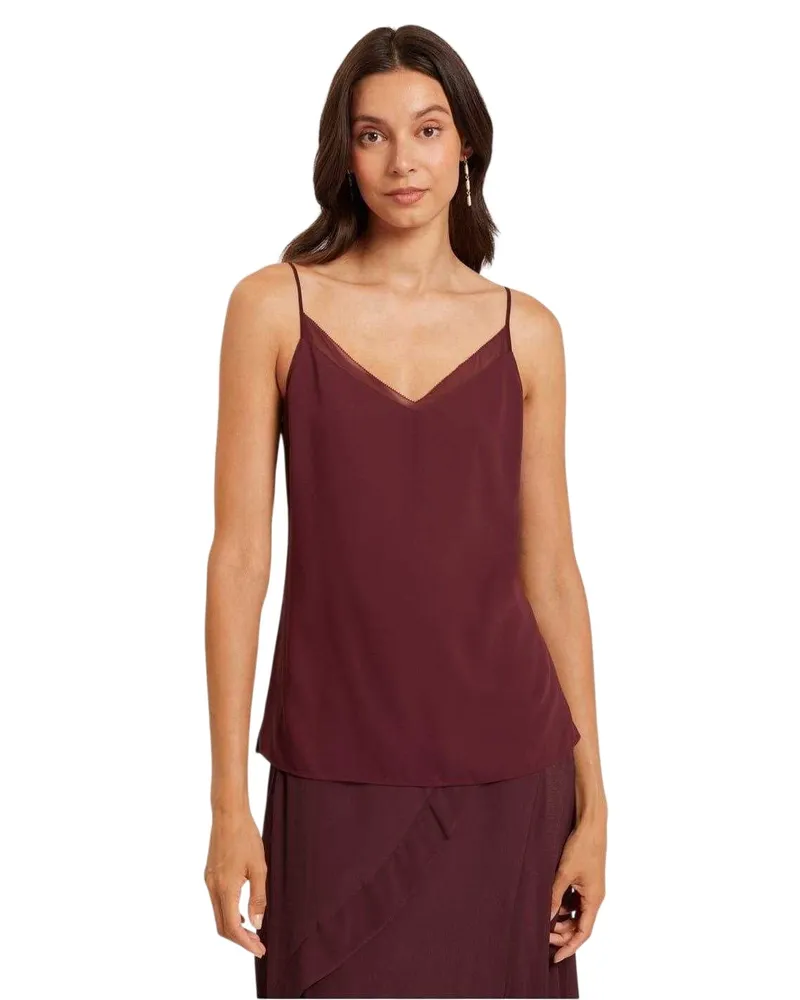 Ted Baker Top für Damen, Leicht, Chiffon (Ochsenblutrot Rot