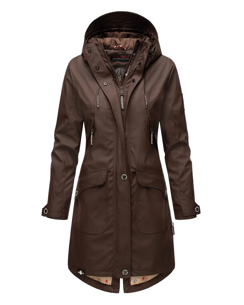 NAVAHOO Damen Übergangsjacke Schötchen – Stylisch & Wasserabweisend Braun