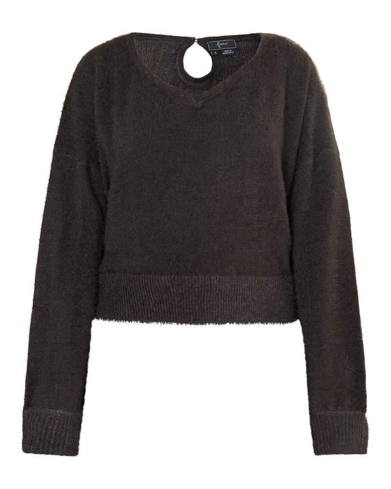 FAINA Strickpullover Damen dunkelbraun Dunkelbraun