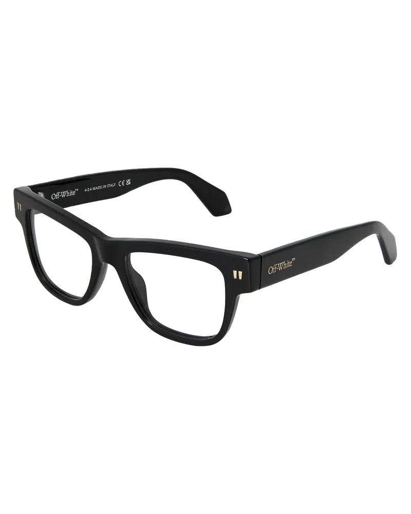 OFF-WHITE Off White - "Style 7W" Quadratisch-Sonnenbrille für Herren/Damen Unisex (Schwarz Schwarz