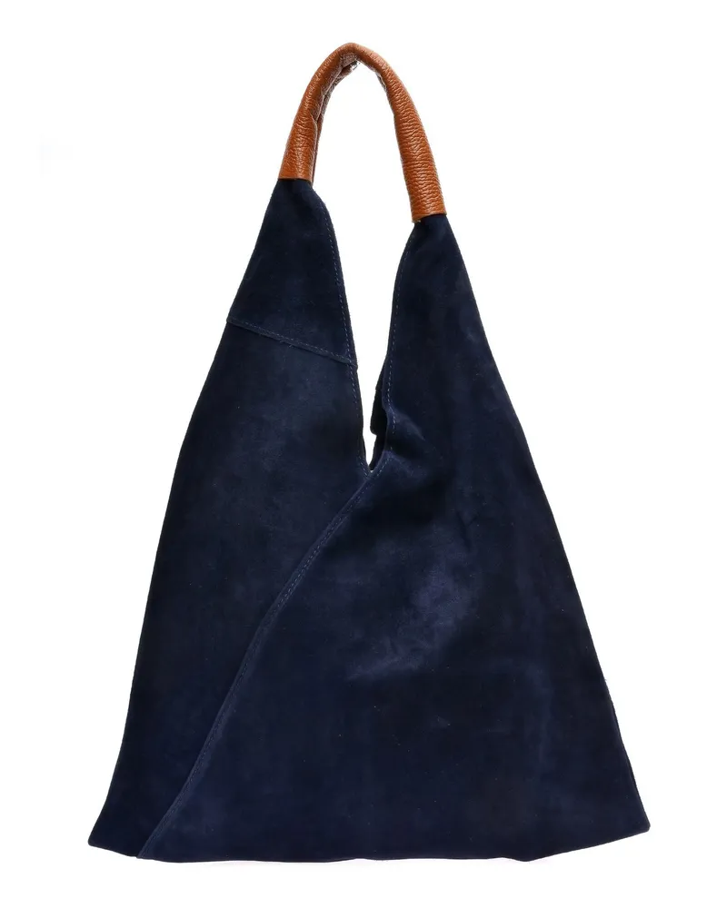 Anna Luchini Blau Rindsledertasche Blau