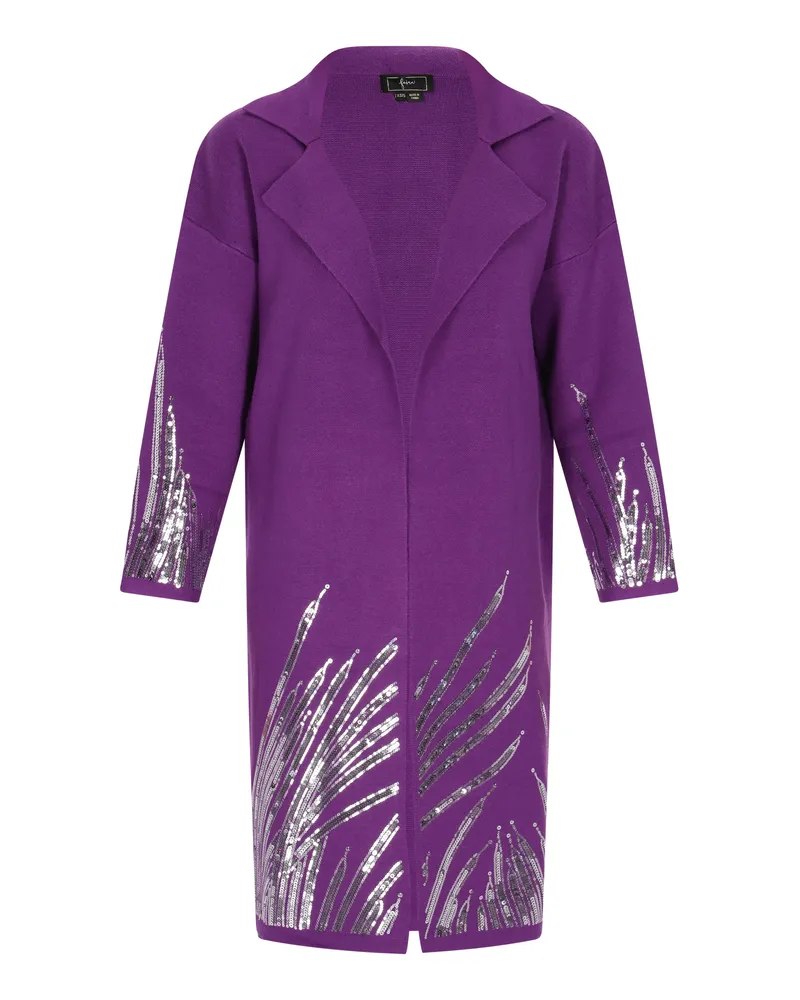 FAINA Strickjacke Damen violett Lila