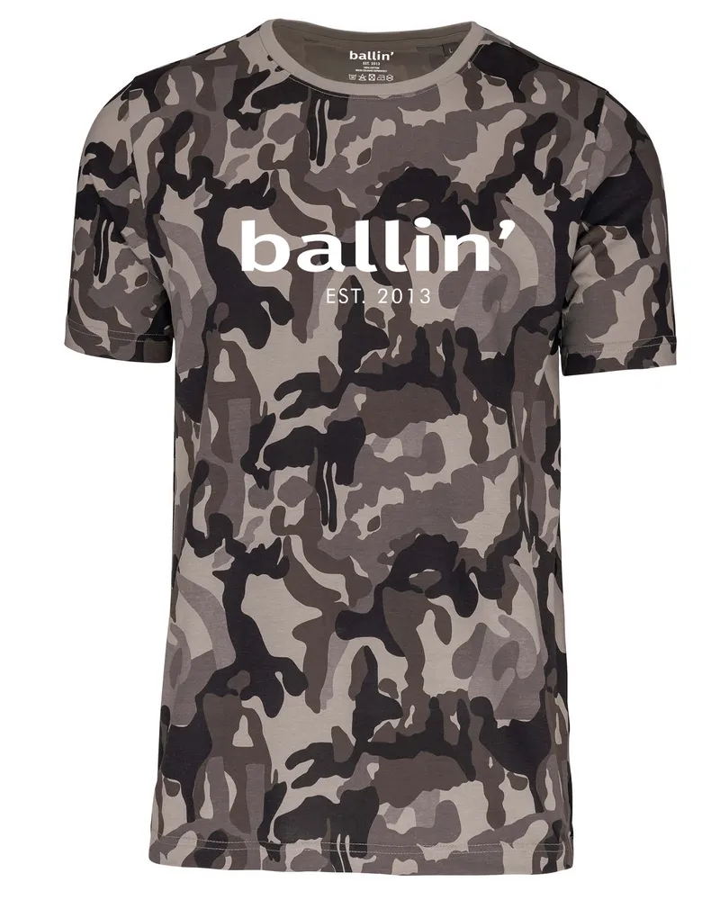 Ballin Grijs Camouflage Shirt von  Est. 2013 in der farbe Grau und in größe XL Grau