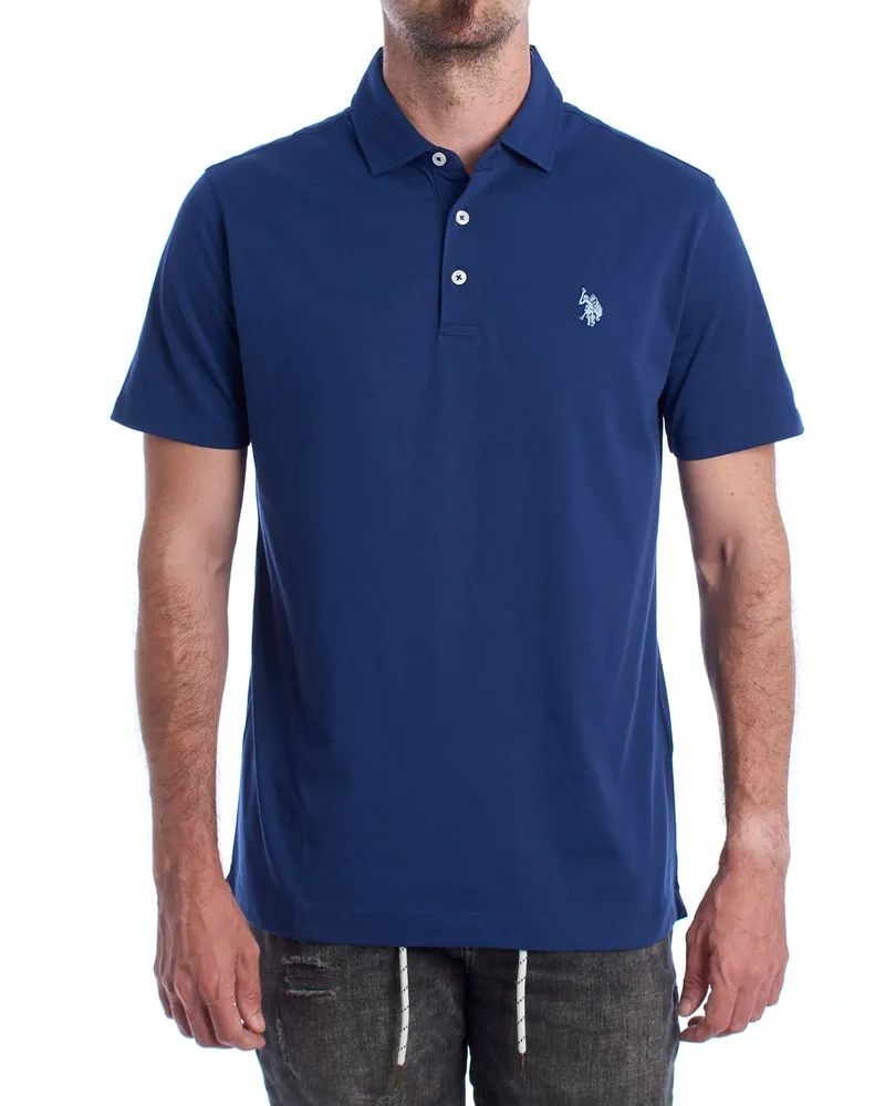 U.S. Polo Assn.  Kurzarm-Poloshirt für Herren US41197058 Blau