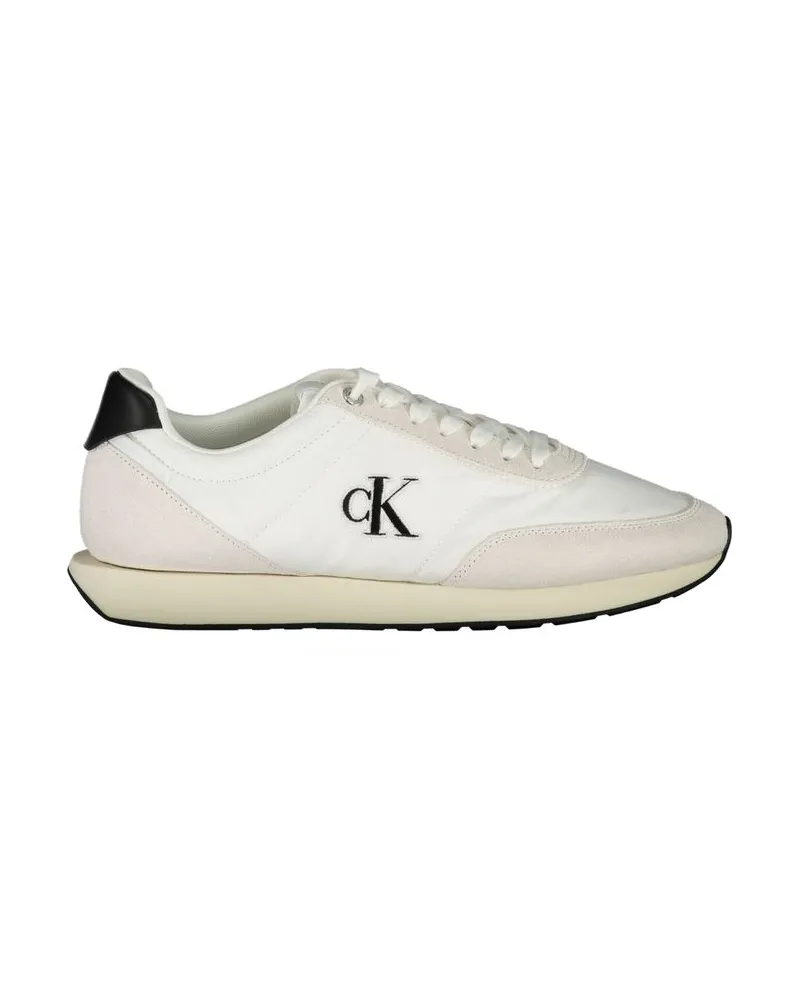 Calvin Klein Weiße Polyester Herren Sneaker Weiß