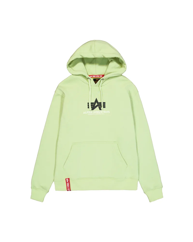 Alpha Industries Basic Big Logo Rubber Hoodie Gelb