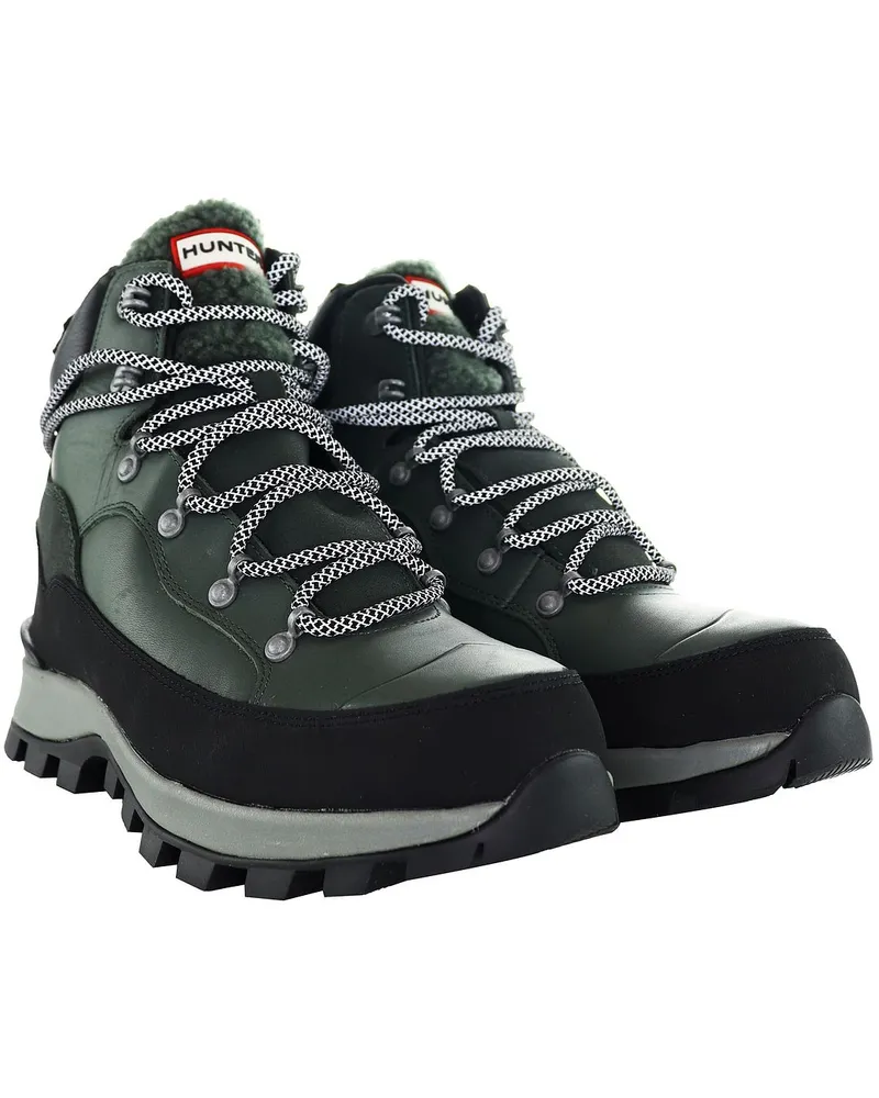 Hunter Explorer Herrenstiefel in Grün/Schwarz Schwarz