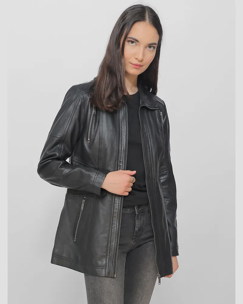 JCC Lederjacke 31023631 Schwarz