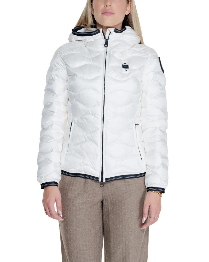 Blauer Damenjacke - Weiß Weiß