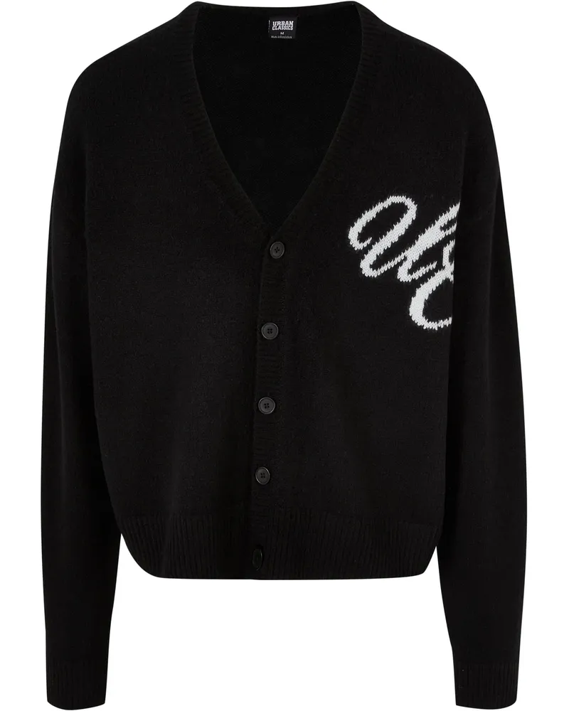 Urban Classics Initials" Strickjacke für Herren (Schwarz Schwarz