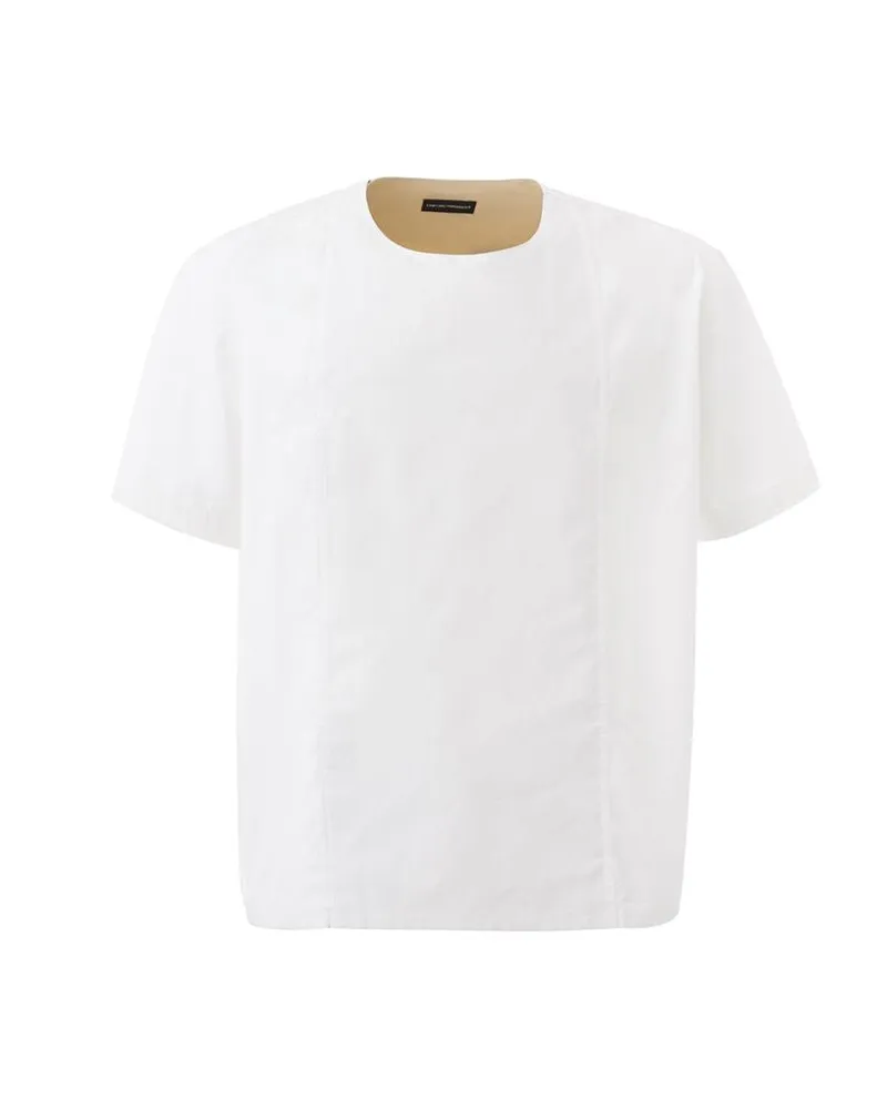 Emporio Armani Weißes Baumwoll-T-Shirt Weiß