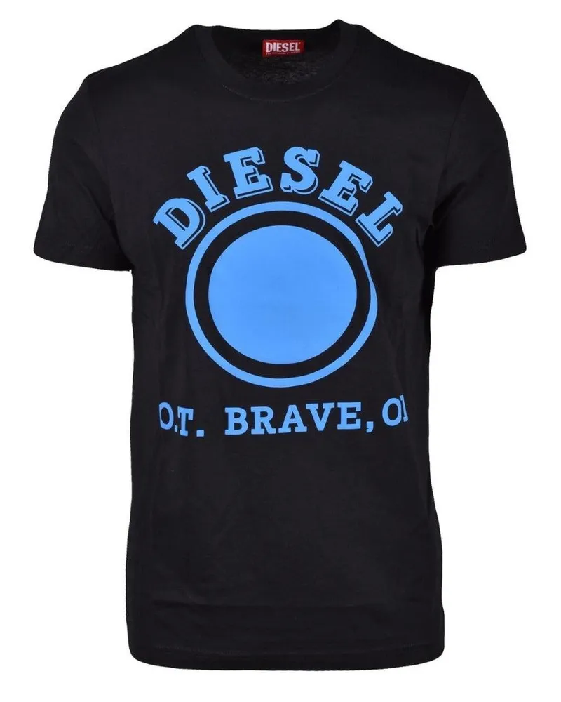 Diesel T-Shirt für Herren, Logo (Schwarz Schwarz