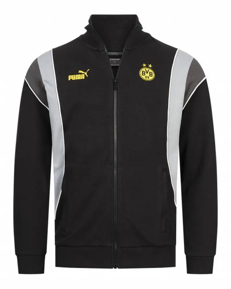 Puma Borussia Dortmund BVB FtblArchive Herren Schwarz Track Jacket Schwarz