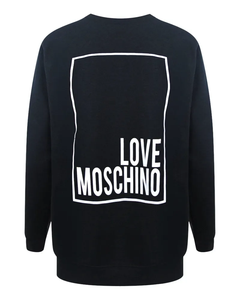 Moschino Box Logo Schwarzer Pullover Schwarz